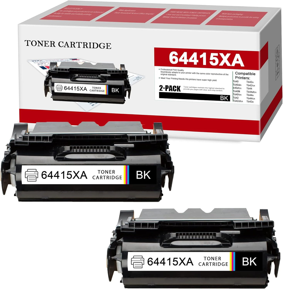 2 Pack Black Toner Cartridge U4601
