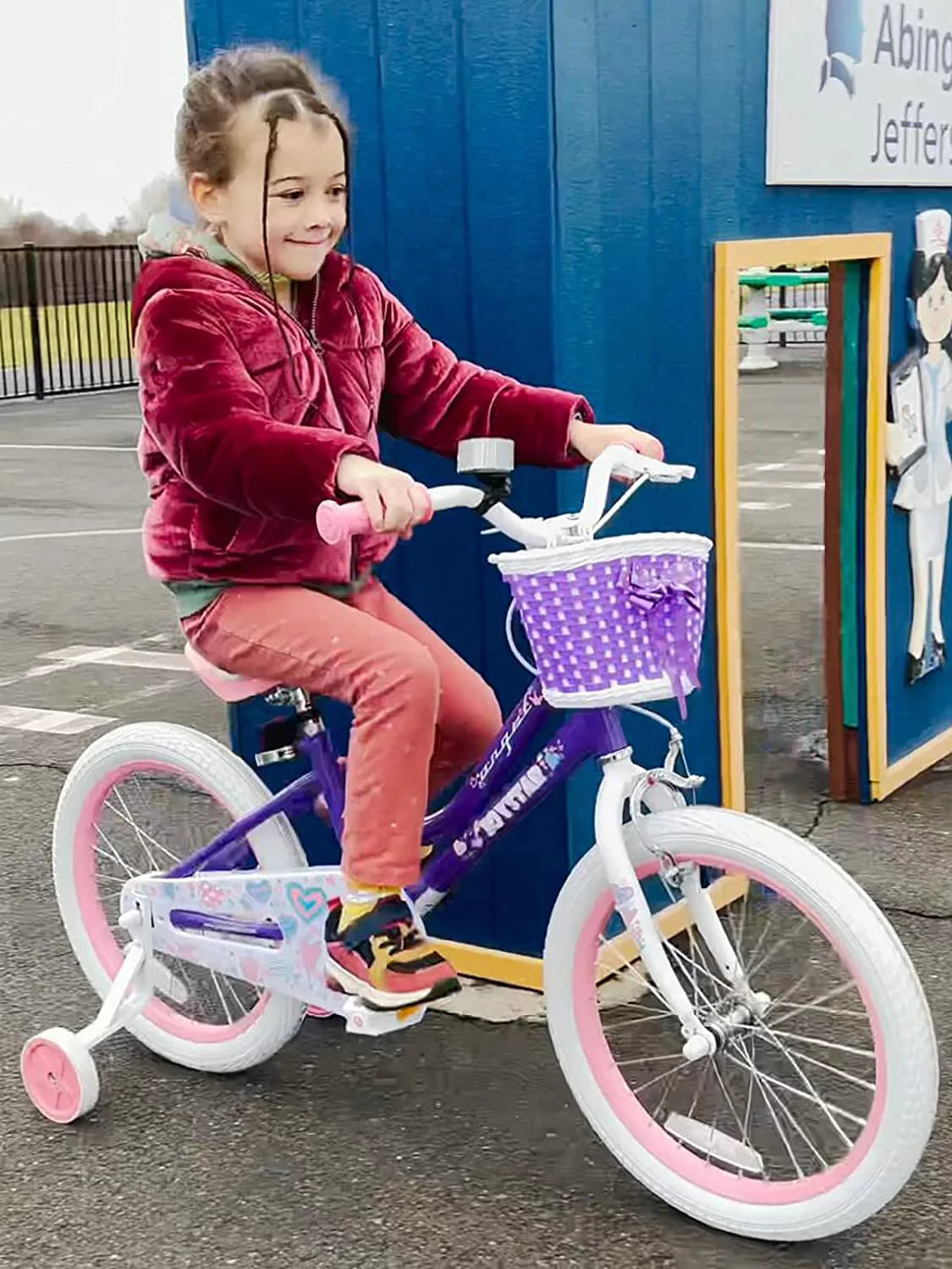 12 14 16 18 Inch Kids Bike with Training Wheels & Basket M559