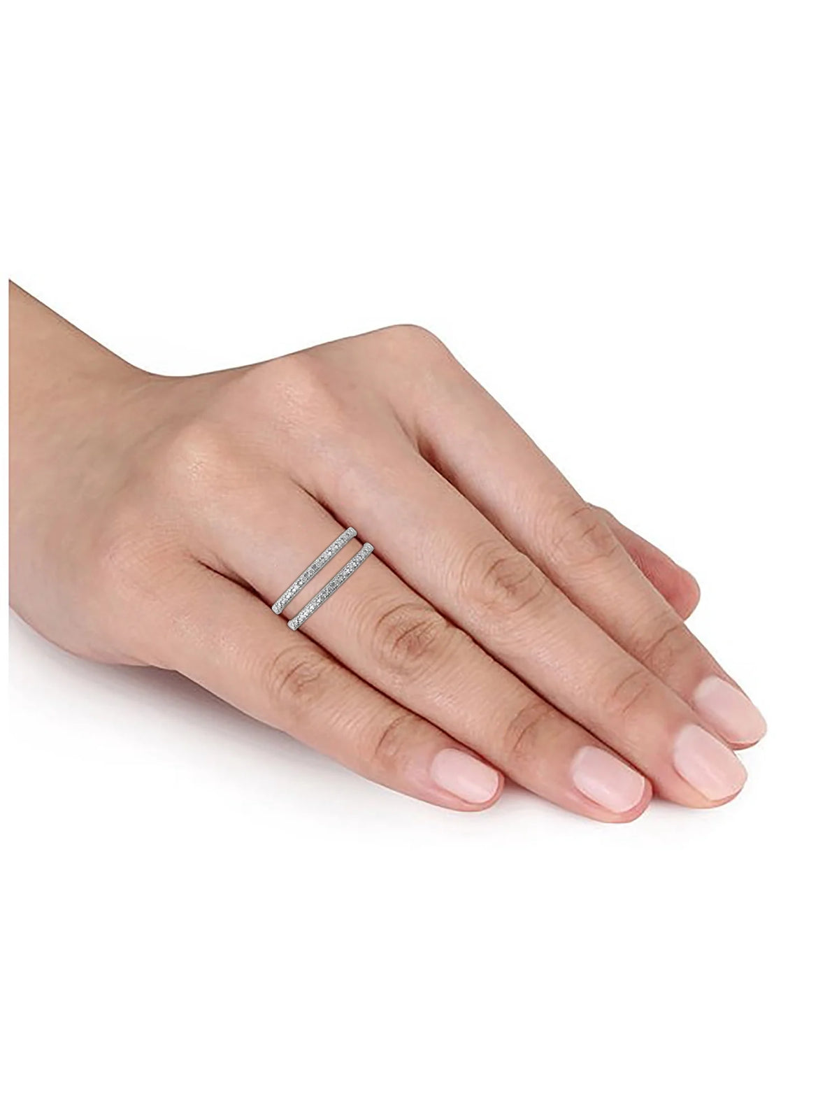 10kt White Gold Diamond Enhancer Ring, Size 7 N24942