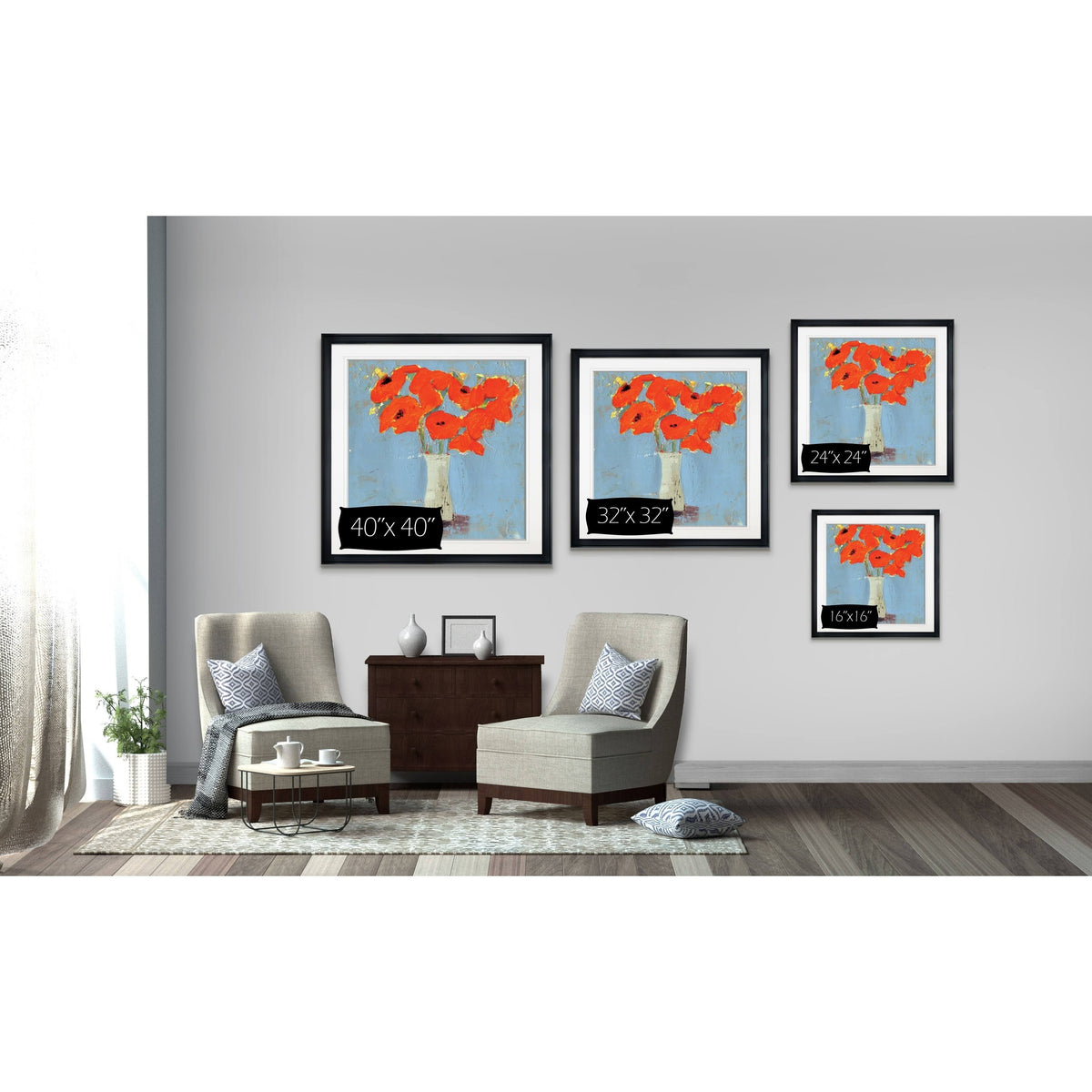 Framed Giclee Print 38x38 A6985