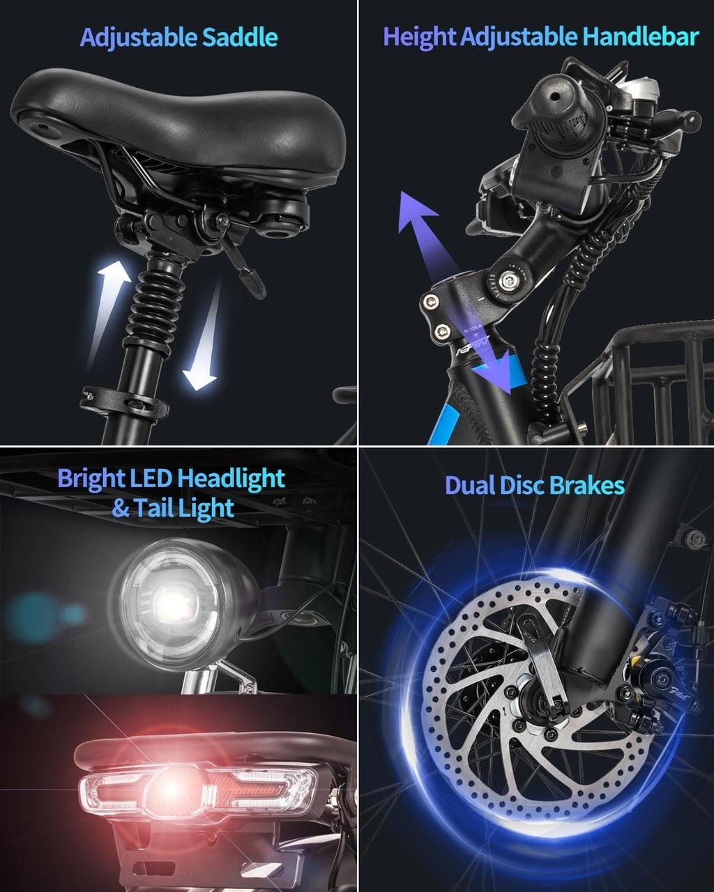 Folding Electric Bike with Fat Tire and Removable Battery K178959
