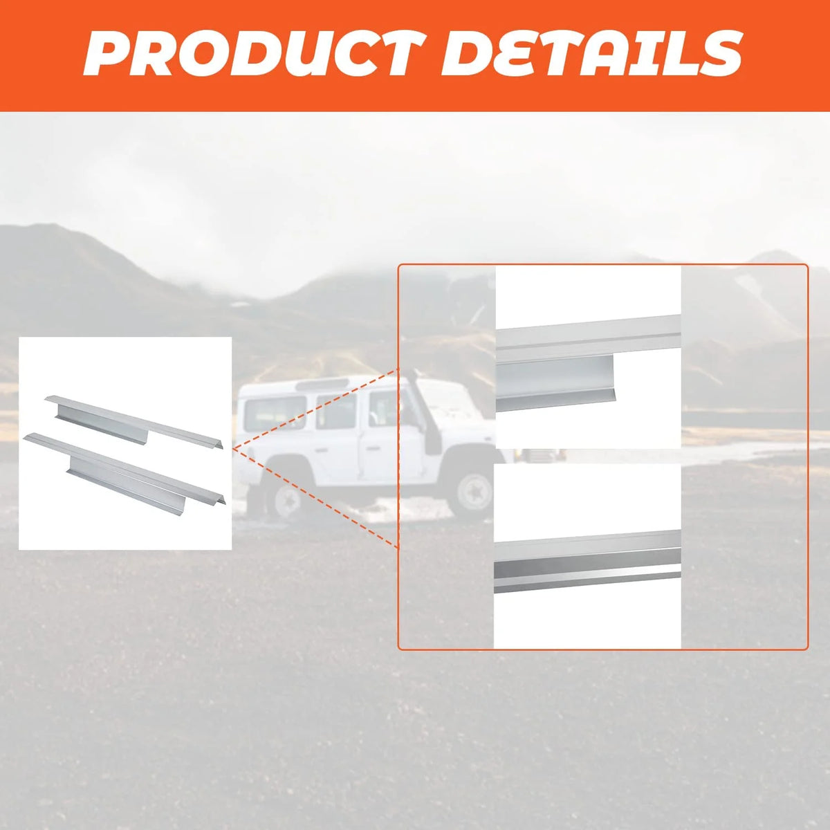Slip-on Rocker Panels Replacement for 2007-2013 Chevy Silverado GMC Sierra 2 Door Standard Cab H7437
