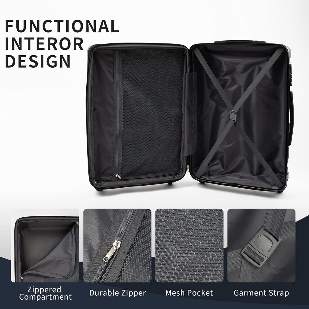 3 Piece Hard Case Expandable Luggage Set K7506