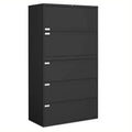 5 Drawer Lateral Metal File Cabinet Light Grey Y1072
