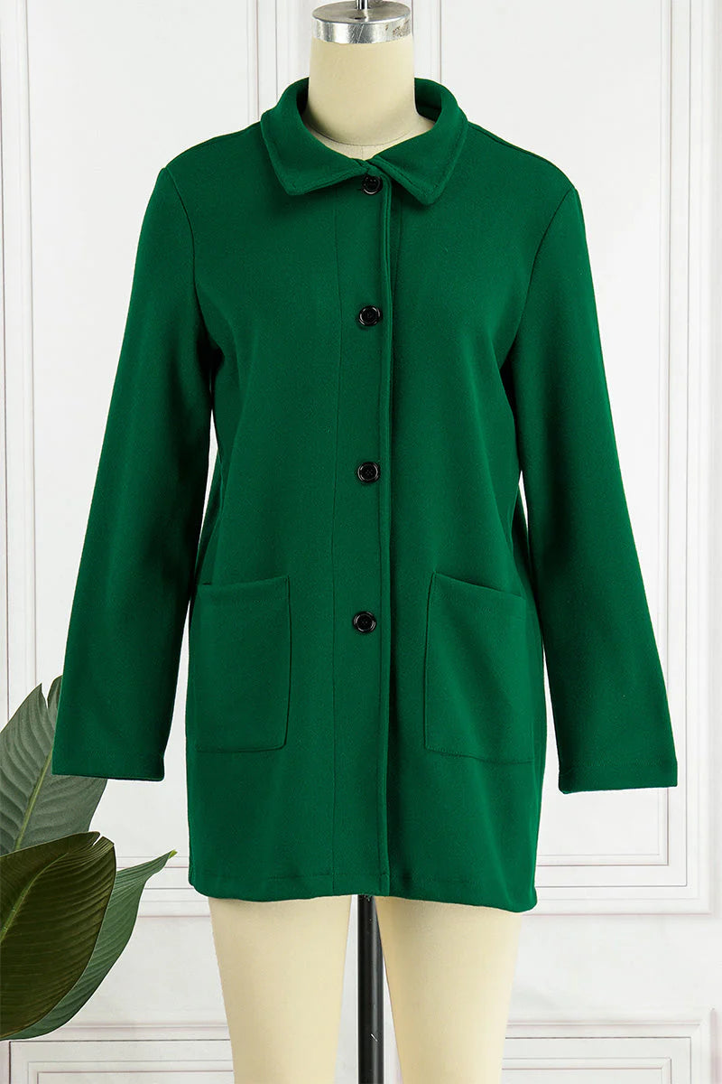 Solid Color Mandarin Collar Outerwear G961442