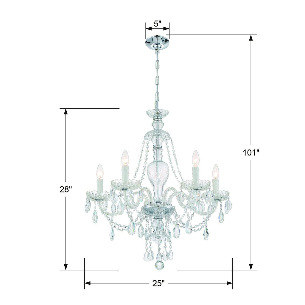 Chrome 5 Light Chandelier H994