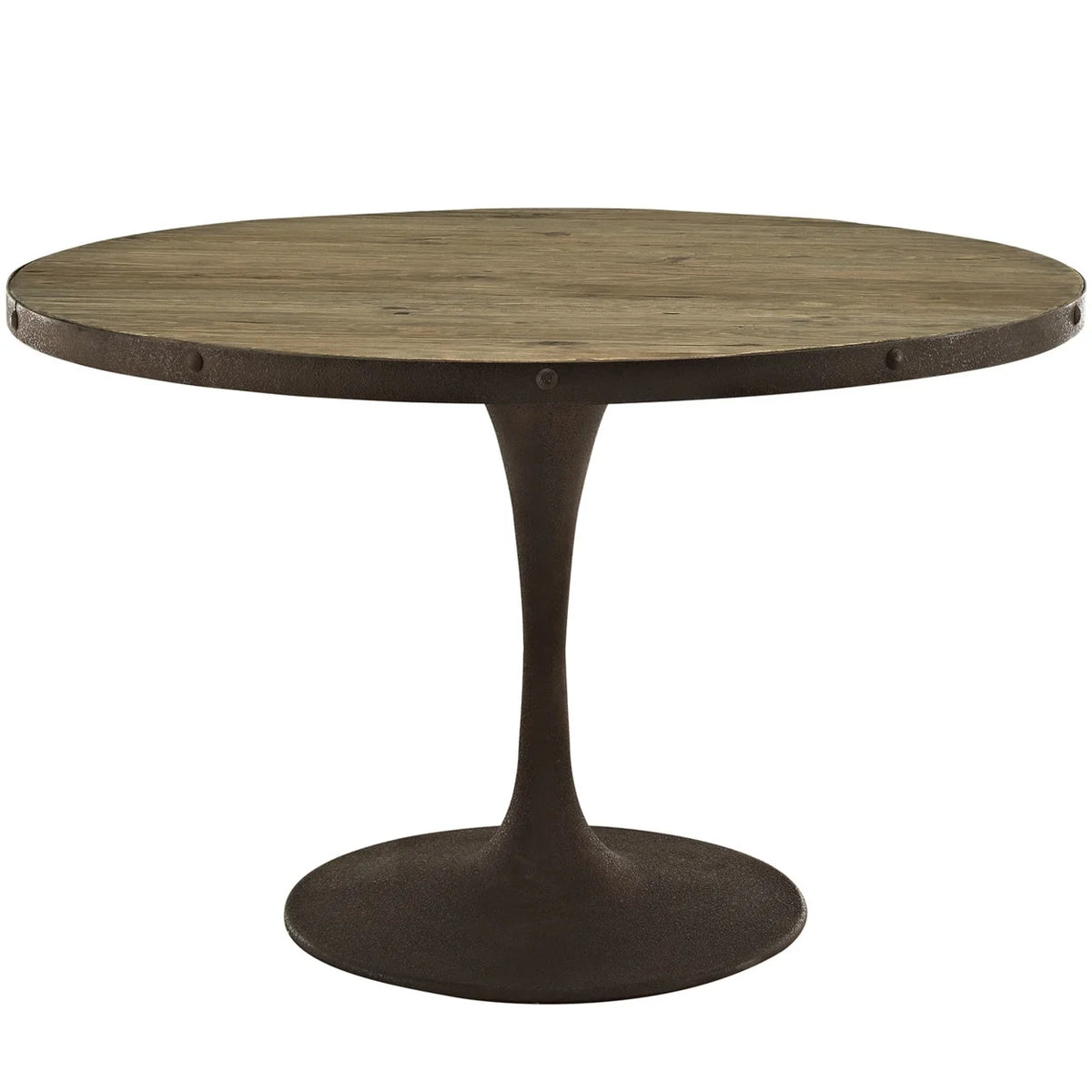 48" Round Wood Top Dining Table D6966