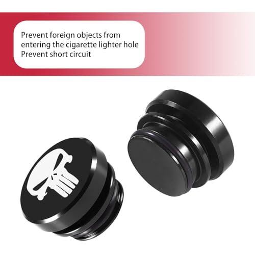 2 PCS Car Metal Cigarette Lighter Cover with Rubber Ring U2169