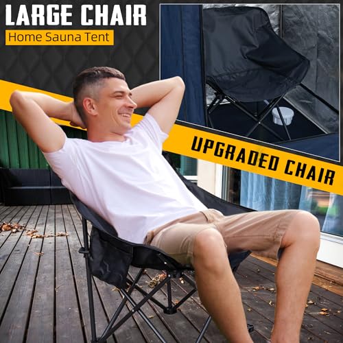 Navy Blue Portable Steam Sauna with Chair F3729