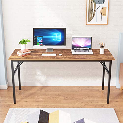 Teak Black Small Folding Desk U954