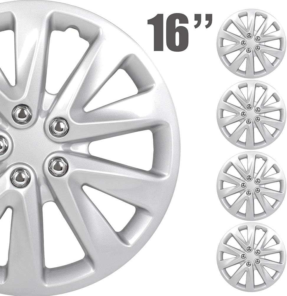 4PC Set 16 inch Silver Hubcap Wheel Cover X152542
