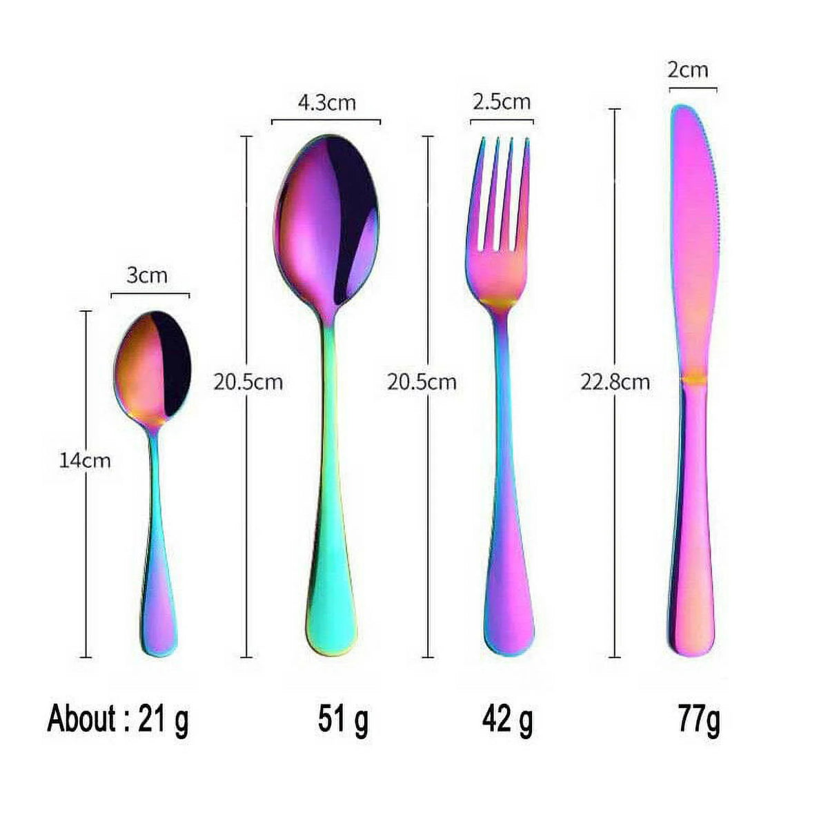 18/0 Stainless Steel Rainbow 24-Piece Flatware Set M30059
