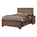 Brown Wood Queen Panel Bed O5967