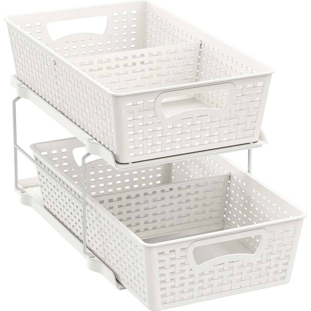 2 Tier Pull-Out Sliding Drawer Under-Sink Storage Organizer Tray F3594
