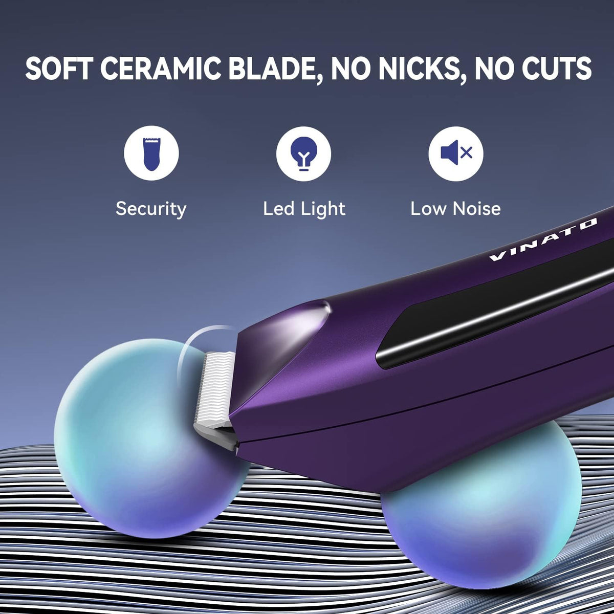 Waterproof Electric Body Hair Trimmer with Ceramic Blade A218584