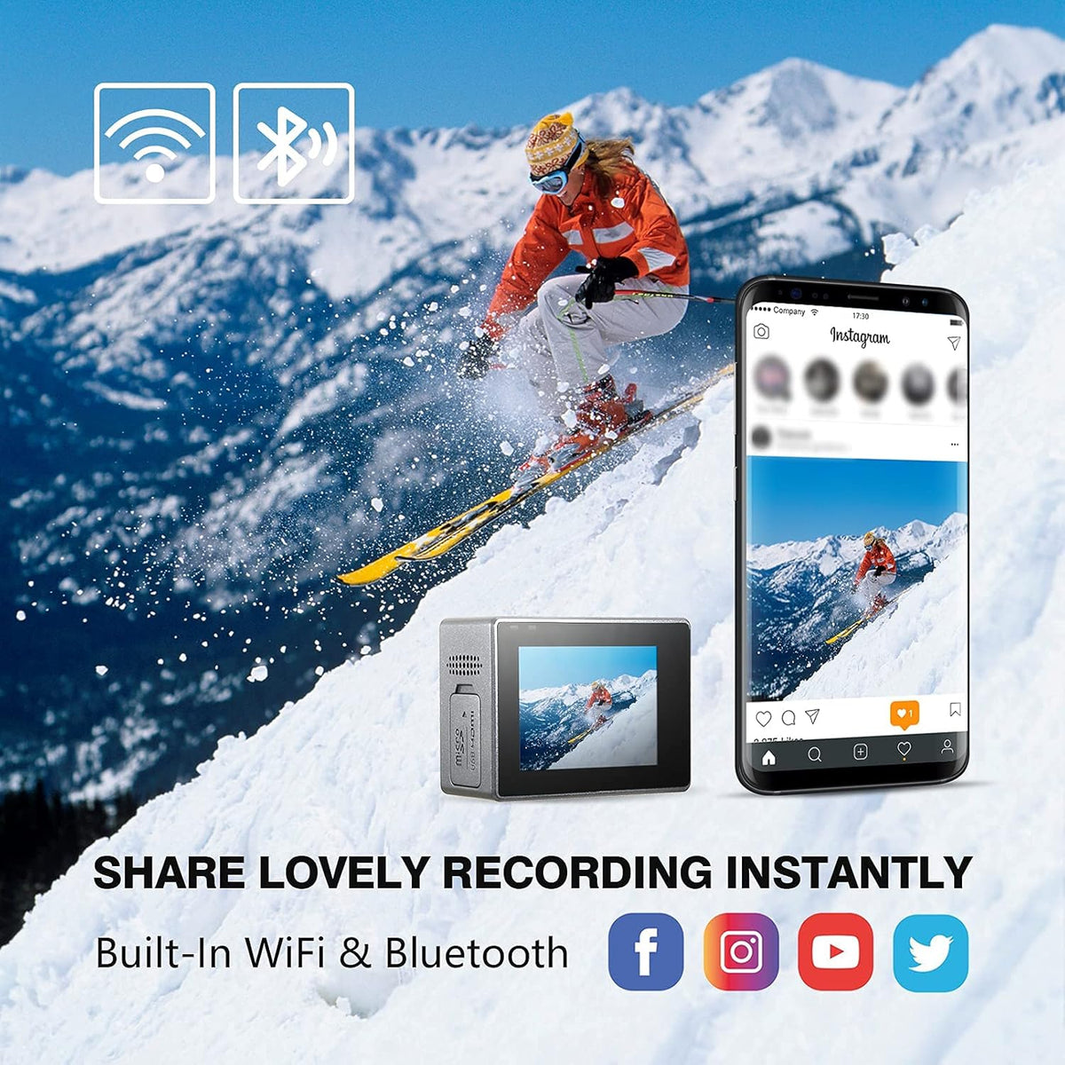 4K WiFi Waterproof Sports Action Camera O245631