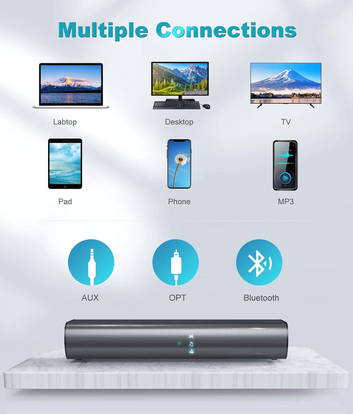 Mini Soundbar, 2.0 Channel, Bluetooth 5.0 W143339