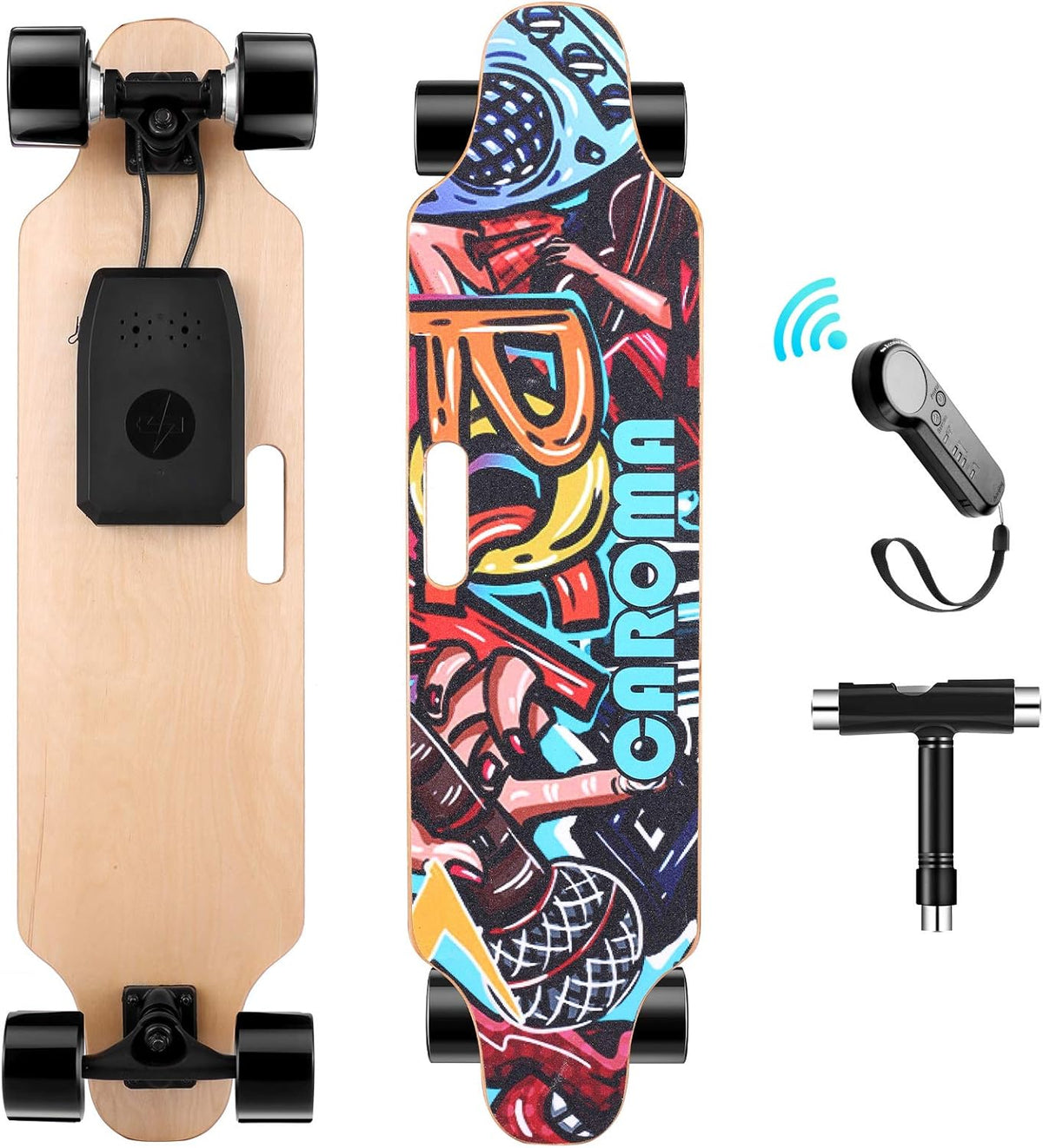 36 Electric Skateboard with Remote, 700W Dual Motor, 15.5 MPH Max Speed, 8-11 Miles Range, 8 Layer Maple L5907