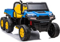 12V 2 Seater Kids Ride On Car with Remote Control 4WD Ride On Truck with Working Dump Bed Battery Powered 6 Wheels Ride On Toys Car, Bluetooth, Music Play, Green H344