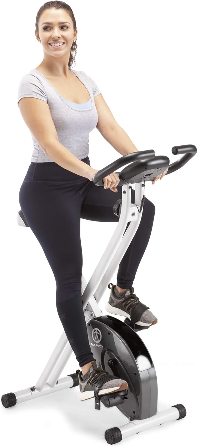 Foldable Upright Exercise Bike with Adjustable Resistance B540