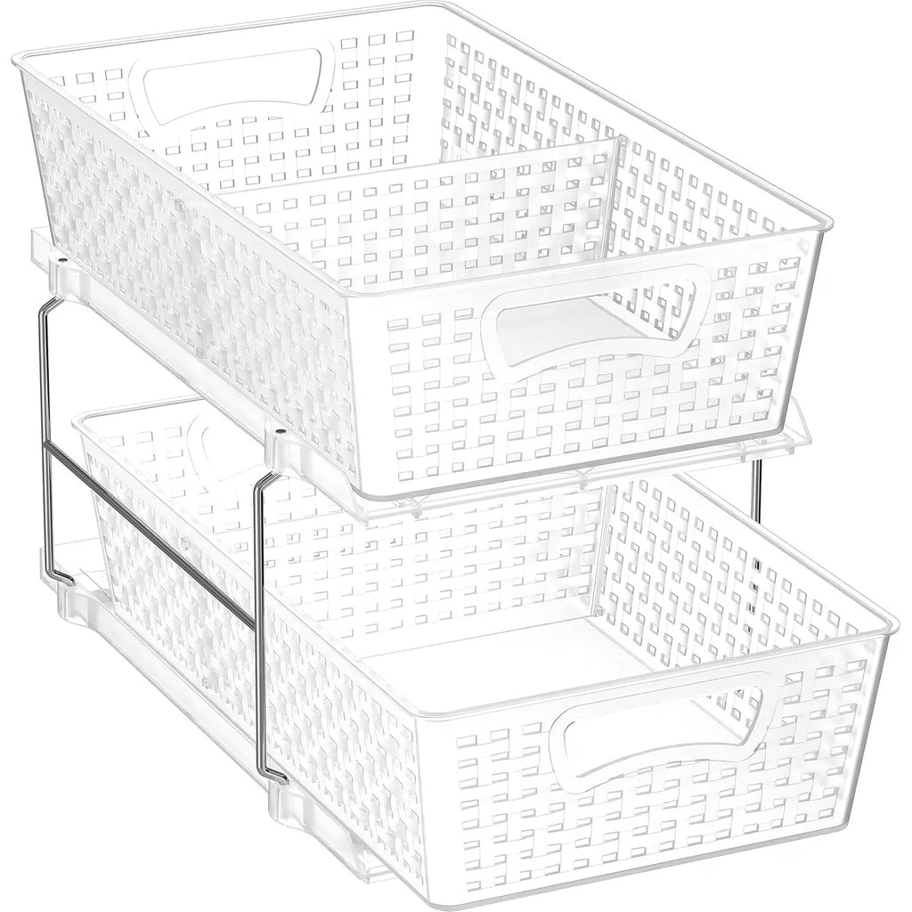 2 Tier Pull-Out Sliding Drawer Under-Sink Storage Organizer Tray F3594