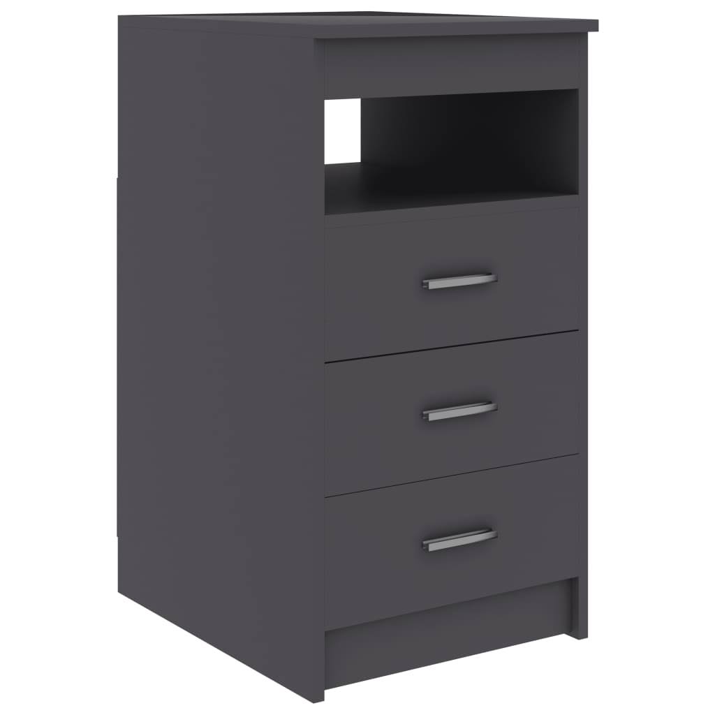 Concrete Gray Chipboard Drawer Cabinet V13525