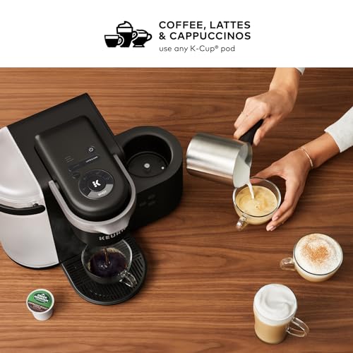 Single-Serve Coffee Maker with Milk Frother, Dark Charcoal Y69791