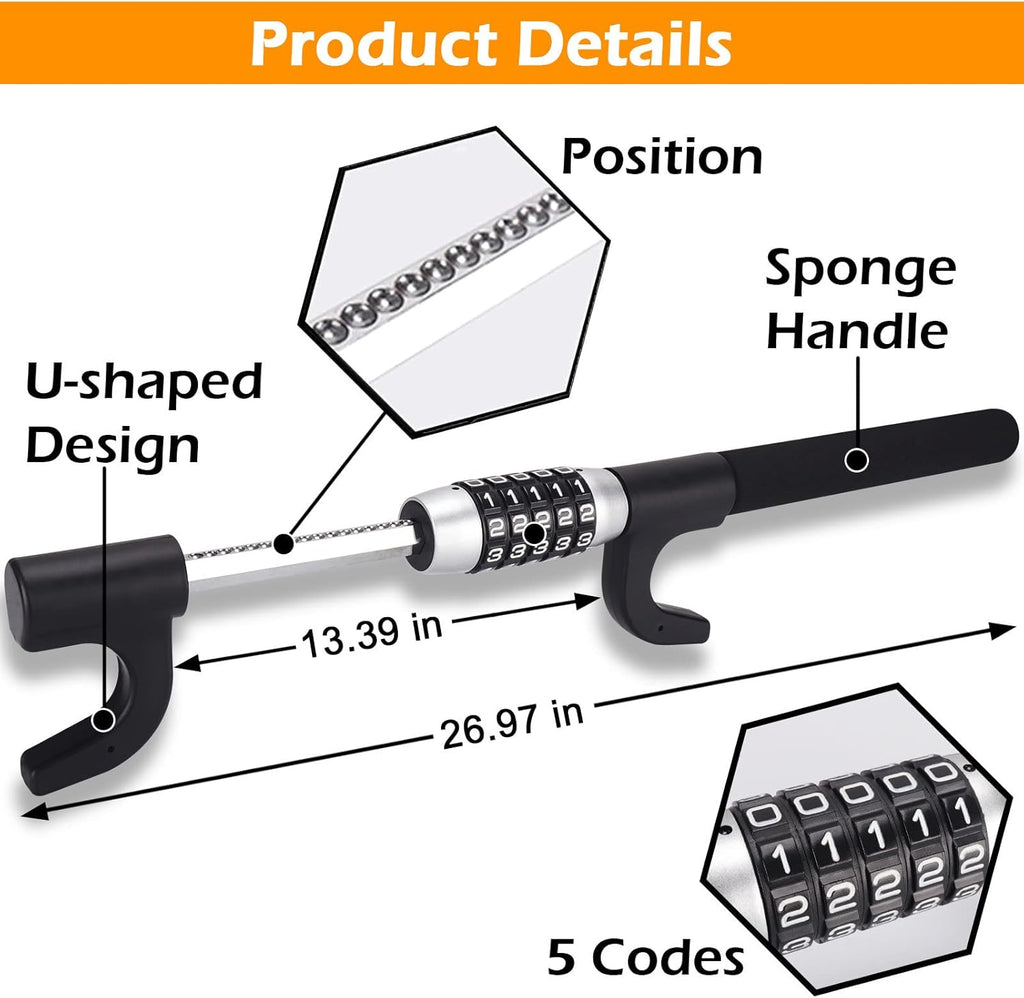 Password Heavy Duty Steering Wheel Lock B8622