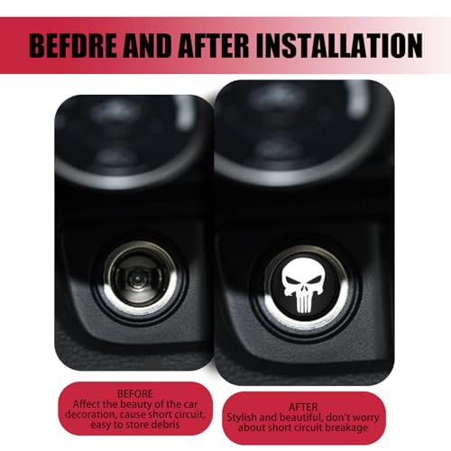 2 PCS Car Metal Cigarette Lighter Cover with Rubber Ring U2169