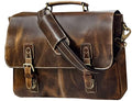 Full Grain Leather Laptop Messenger Bag V717536