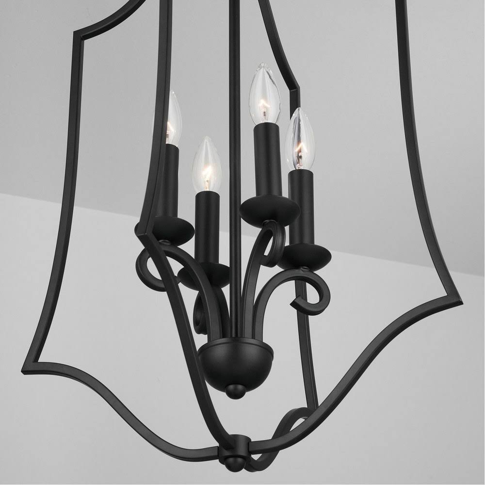 4 Light Matte Black Foyer T349