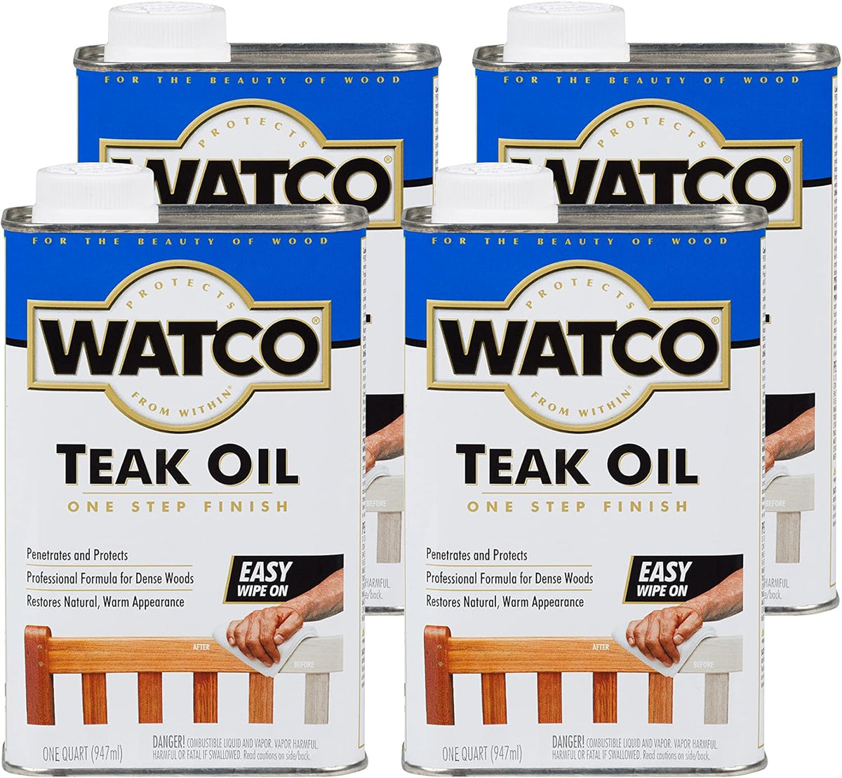 Clear Teak Oil Finish, 4 Pack J6087