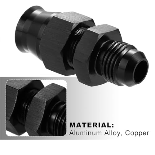 Aluminum Alloy Black Anodized 3/8" Straight Compression Fitting Adapter A518