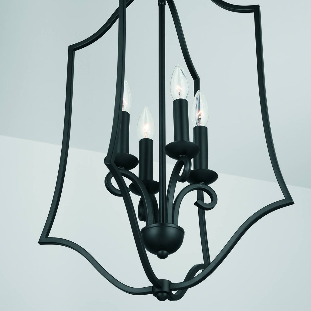 4 Light Matte Black Foyer T349