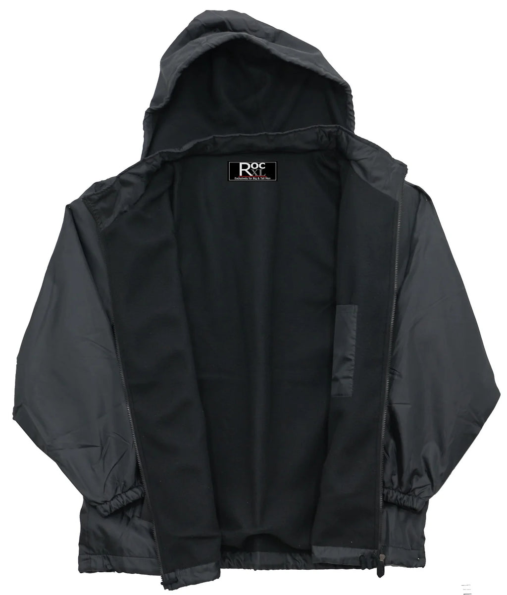 Nylon Hooded Zip Jacket Fleece Lining U437