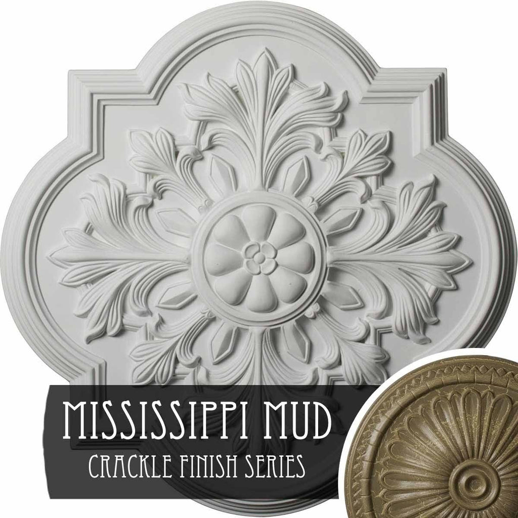 20 inch x 1 3/4 inch Hand-Painted Ceiling Medallion R52995