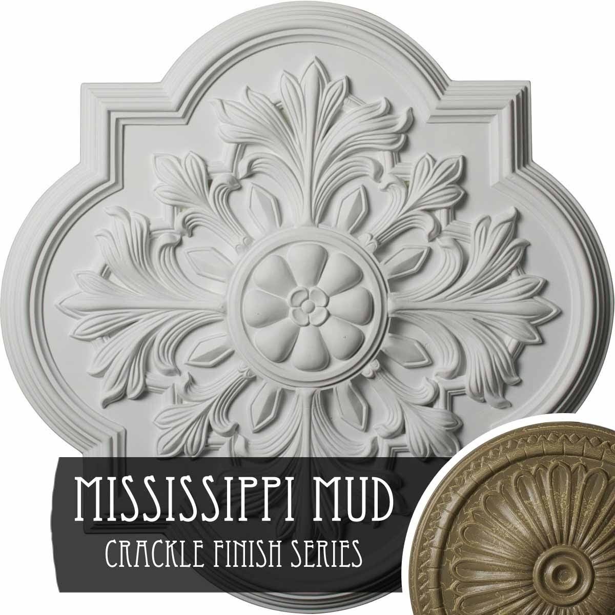 20 inch x 1 3/4 inch Hand-Painted Ceiling Medallion R52995
