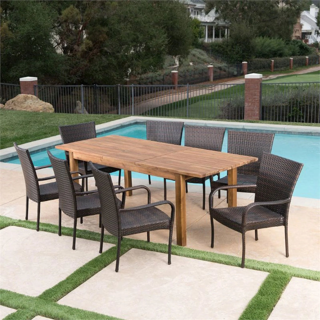 9 Piece Wooden Patio Dining Set R341729