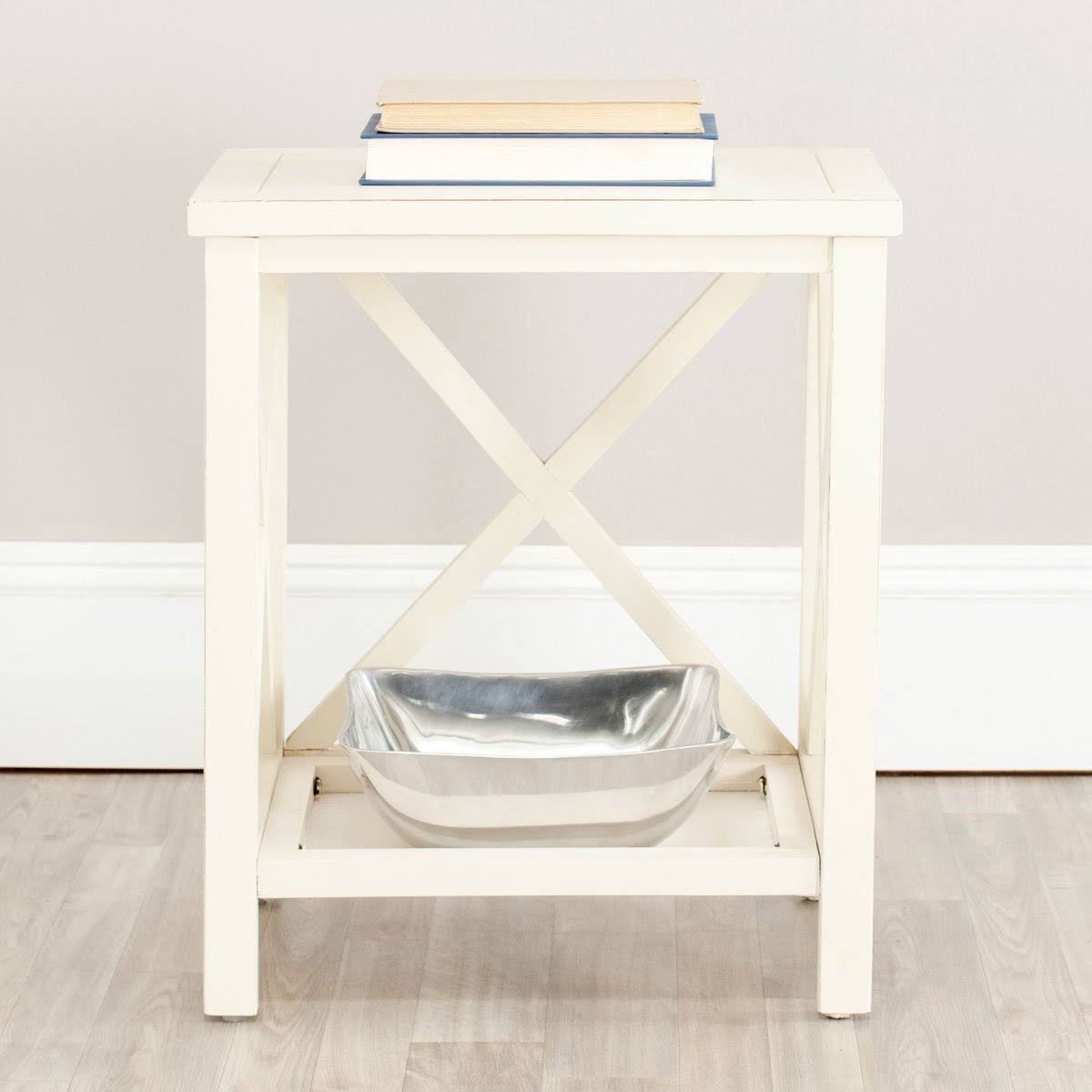 Oak Cross Back End Table P614