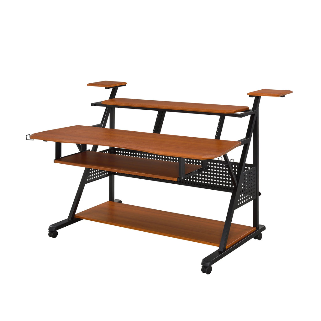Cherry & Black Desk W493