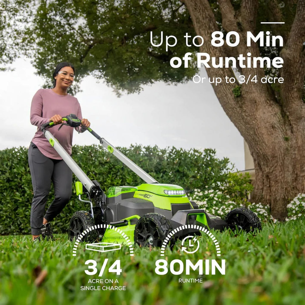 60V Cordless Self-Propelled Lawn Mower with 4.0Ah Batteries W2619