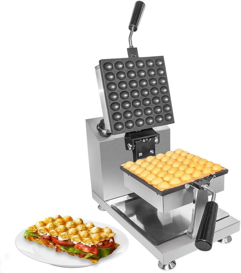 Rotating Square Nonstick Stainless Steel Bubble Waffle Maker K758