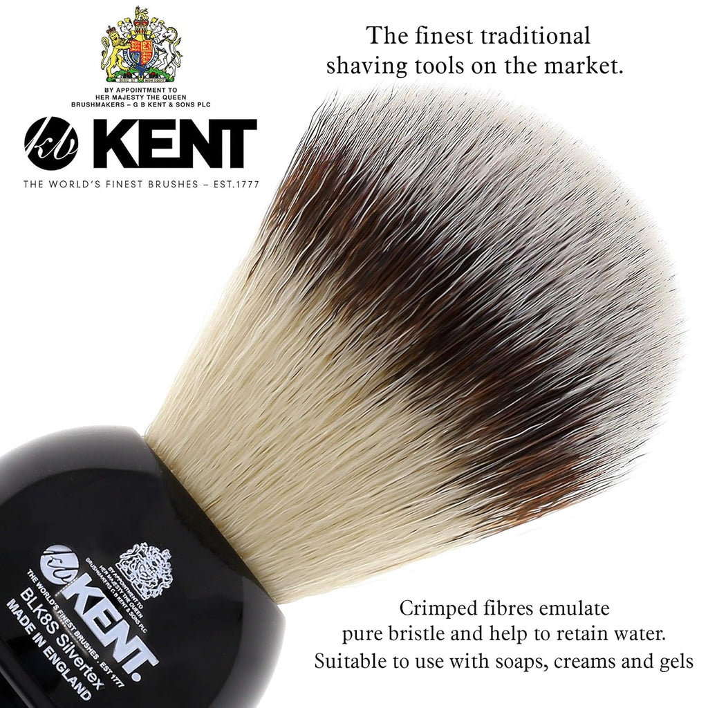 Shaving Brush with Synthetic Bristles and Resin Handle, Pack of 2 D80316