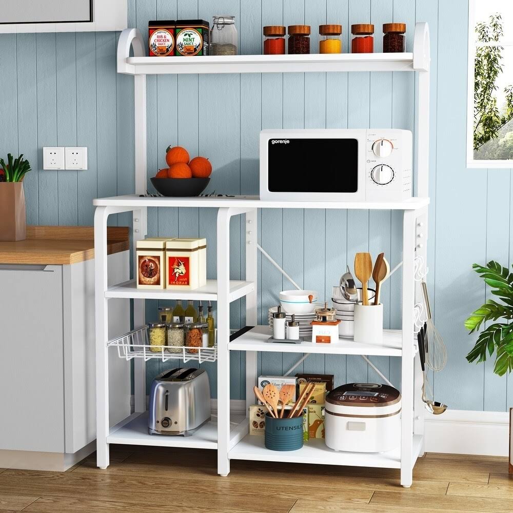 Rustic Brown Kitchen Baker's Rack Microwave Oven Stand B334