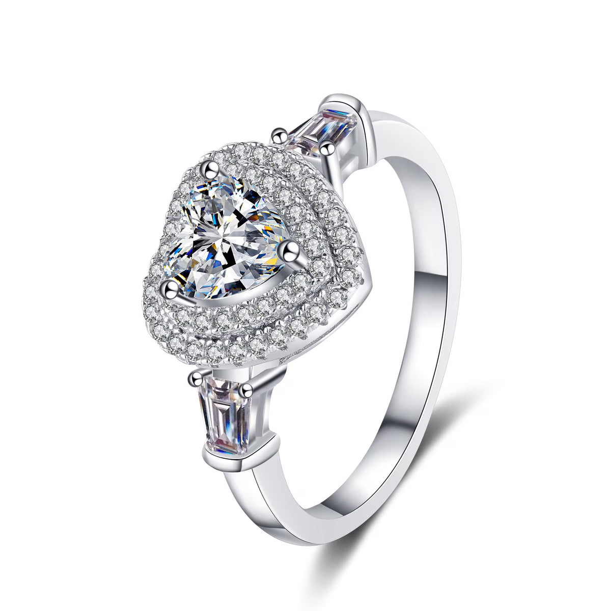 1 ct Moissanite Diamond Engagement Ring I865