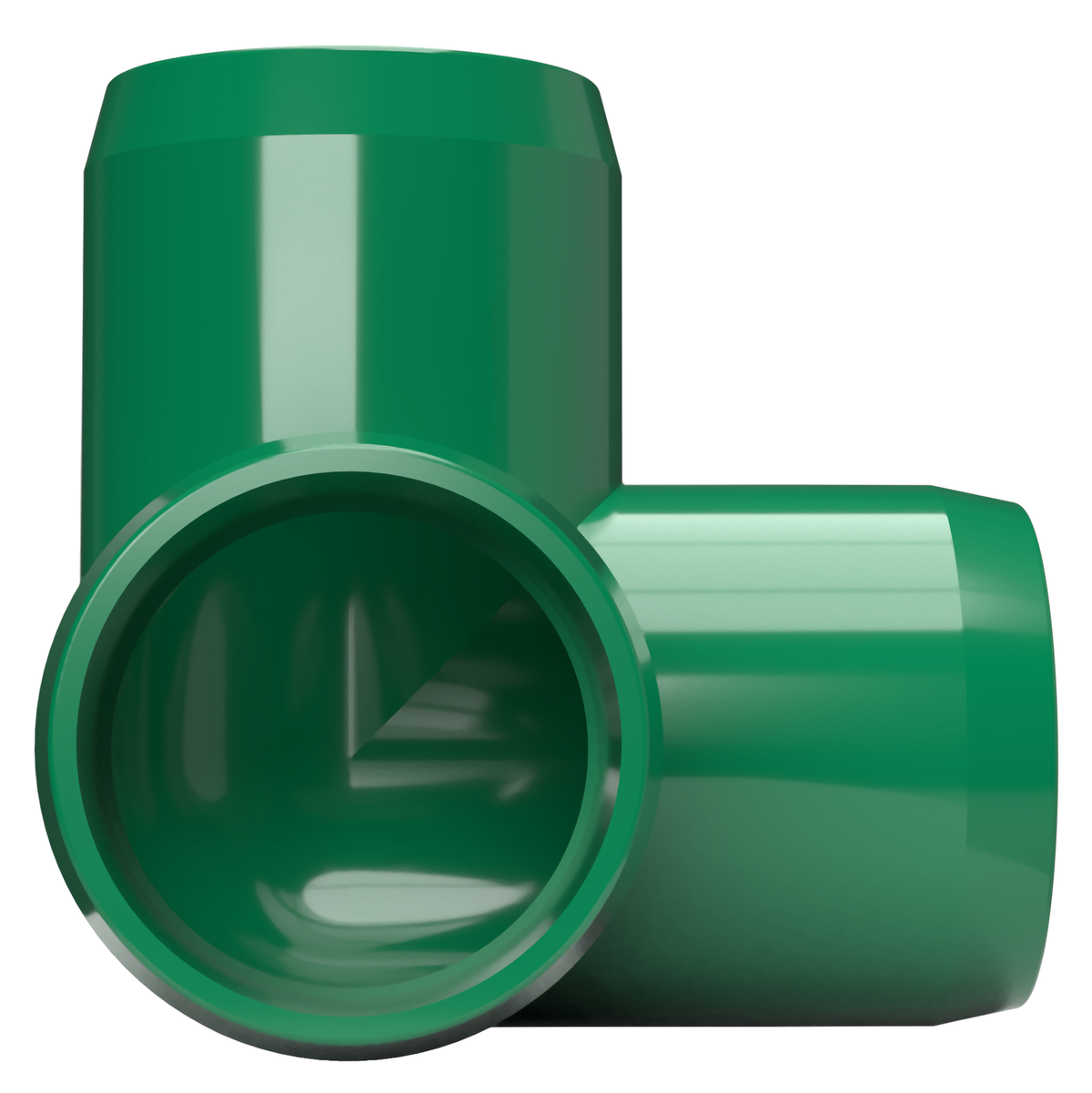 3/4" Size Green 3-Way Elbow PVC Fitting 8-Pack X564