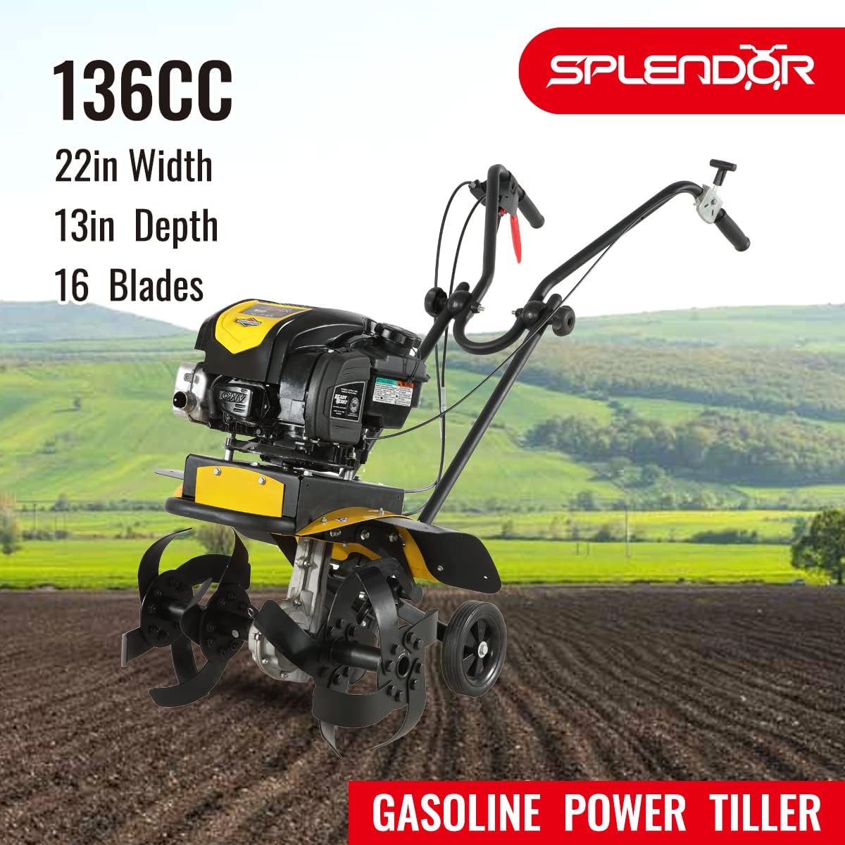 Gas Powered Tiller 163CC H9583