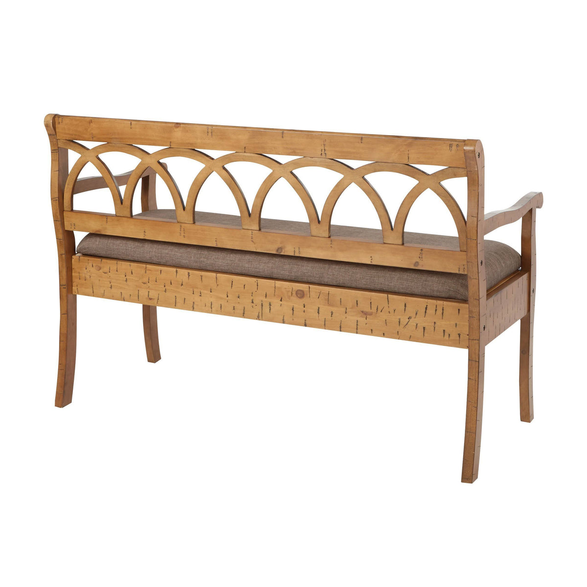 Distressed Toffee Storage Bench R21033