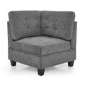 Grey Chenille Corner Sofa Q307