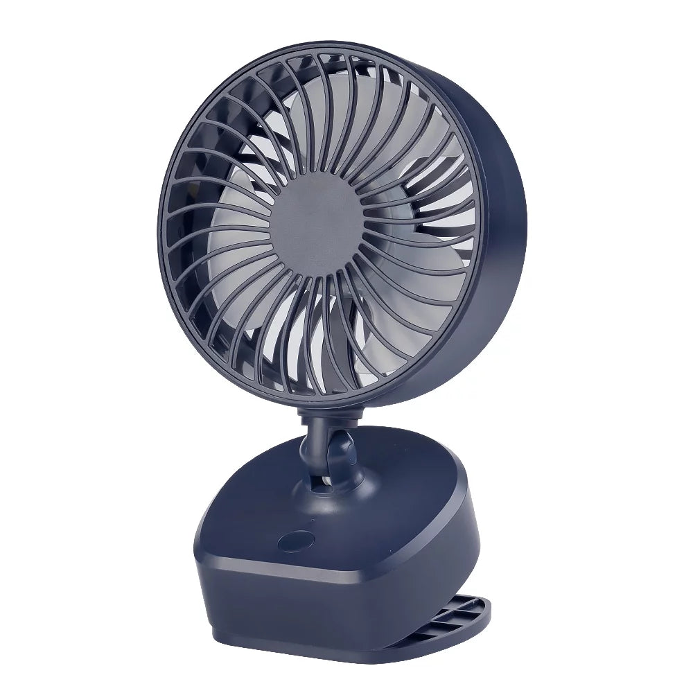 4 Inch Battery Operated Clip on Desk Fan White E4908